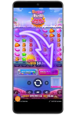 Activate special options Sugar Rush Super Scatter